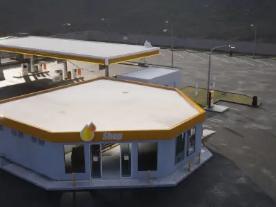 Gas Station - Unreal project 3D model