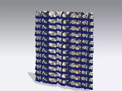 Curtain Low-poly 3D model