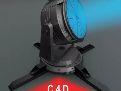 Searchlight stage light 3D model