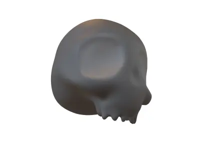 Cartoon Skull v2 005 Low-poly 3D model