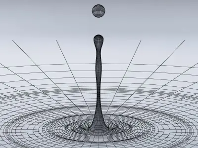 Splash water drop 15  3D model