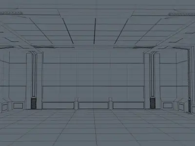 Sci Fi Room 3D model 2