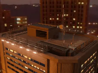 Night Building3 3D model