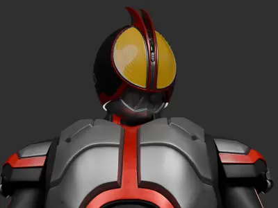 Kamen Rider FAIZ Complete Edition with Axel Form  Low-poly 3D model
