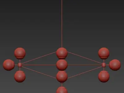 Modo chandelier diamond 13 globes bronze smoke von Roll Hill 3D model