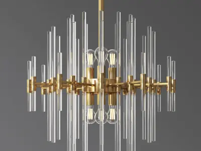 Quebec 6 Light Chandelier 3D model
