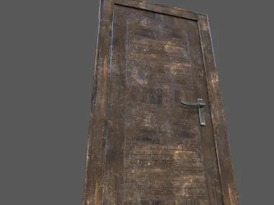 Old wood door Low-poly 3D model buy