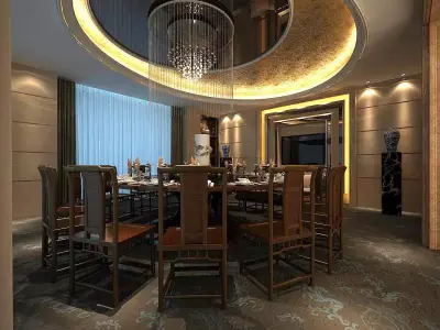 Business Restaurant - Coffee - Banquet  228 3D model