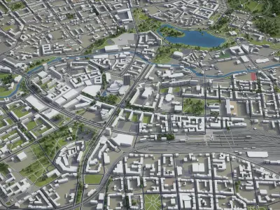 Chemnitz  Low-poly 3D model