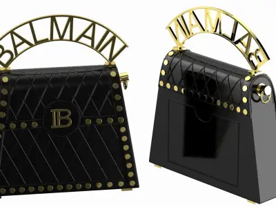 Balmain B Buzz Dynasty Small Bag Black 3D model