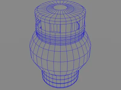 Candle light Low-poly 3D model