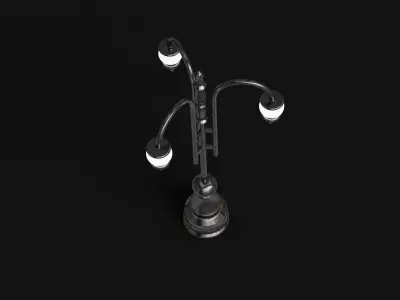 Street Lamp PBR Low-poly 3D model