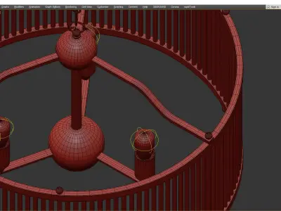Gorden Gold Chandelier Low-poly 3D model