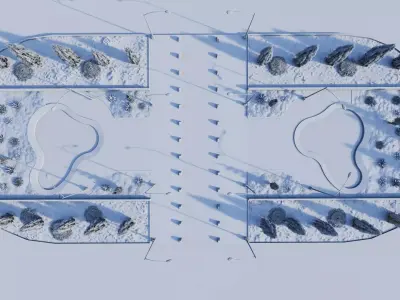 public park-Private Park Landscape  3D model