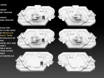 Rhomboid Tank Tracks 3D print model