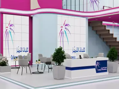 booth 13x6 two floor  3D model