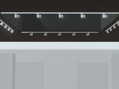 VR Square Room 001 Realistic 3D model