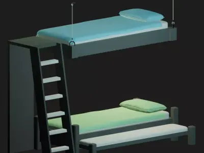 Double Bed Free 3D model