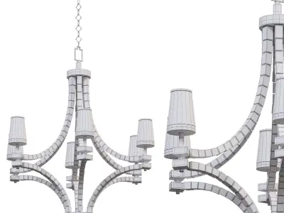 Crystal Cube Large Chandelier by Lalume   3D model