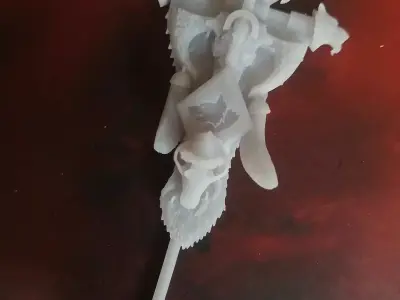 Space Viking wolves Banner 3D print model