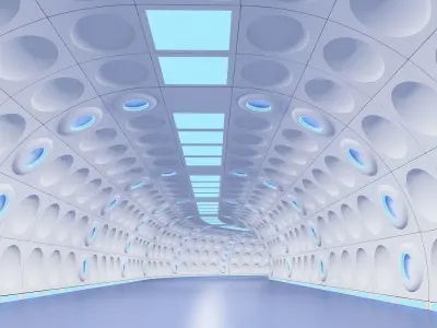 Futuristic Tunnel 3D model