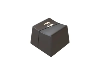 Broken F5 Keycap v1 001 Low-poly 3D model