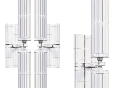 Andreas 2 Light Wall Sconce 3D model