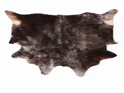 Cowhide Leather Rug 3D model