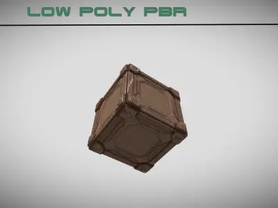 Sci-Fi Crate Low-poly 3D model