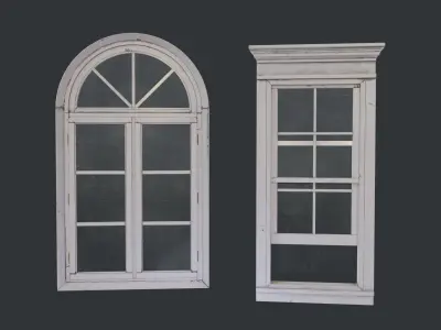 Old Windows pack  Low-poly 3D model