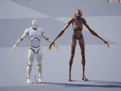 Mutant S game character Low-poly 3D model