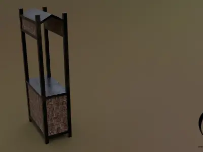 Trade stand 17 R Low-poly 3D model