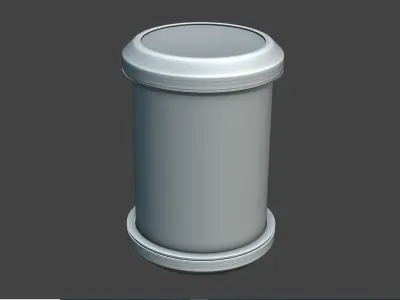 Sci-Fi Glass Cylinder  3D model