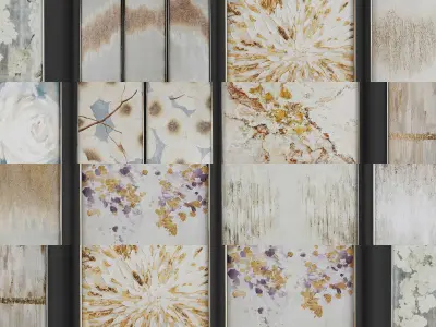 Collection of Picture Frames - 20 sets 3D Model Pack 14