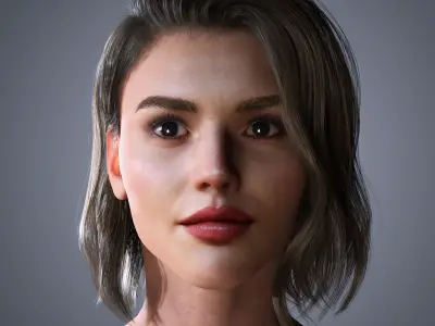 Eiza Gonzalez Character Low-poly 3D model