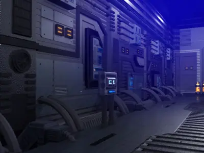 Scifi Hangar  3D model