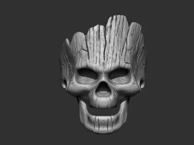 Ring Wooden Skull 1 3D print model