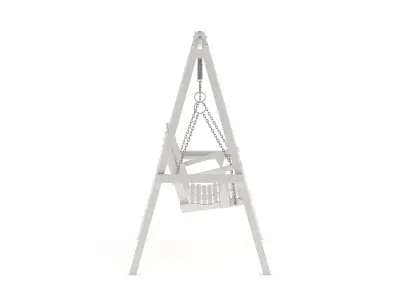 Wooden Swing Chair 004 3D model