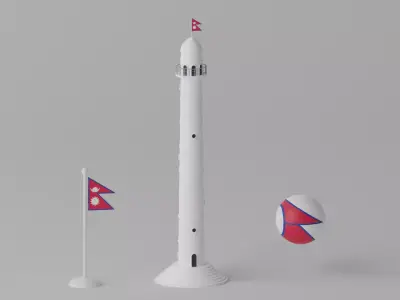 Dharahara Bhimsen Tower Nepal 3D model