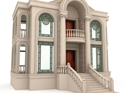 Classical Building 03 Low-poly 3D model