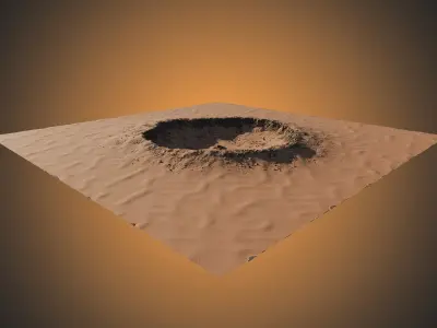 Mars Crater 3D model