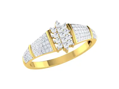 Solitaire Engagement Wedding Ring 3dm STL OBJ FBX Render Details 3D print model purchase