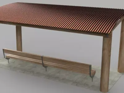 Park Beach Shelter  3D model