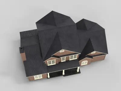 British House Design 15T4  Low-poly 3D model
