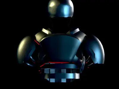 Sci-Fi Heavy Amor Low-poly 3D model