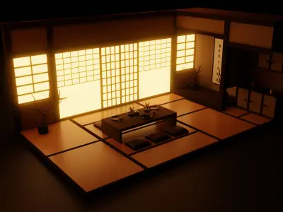 Asian Room 3D model