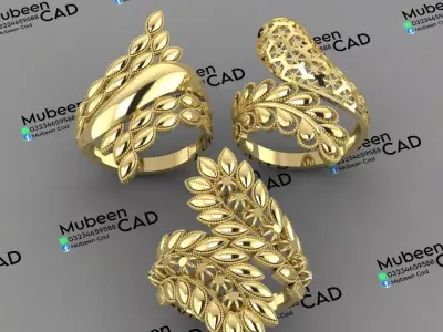 15 rings bueatiful light weight  3D print model