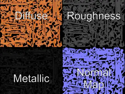 Wooden Lattice Fence Model Pack for Gardens and Exterior Design Low-poly 3D model