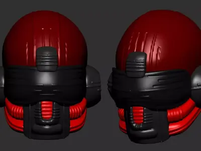 helmet high poly sculpt 3d printable  3D model 117