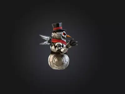 Frostbot Enforcer Low-poly 3D model